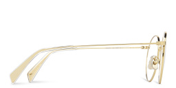 Shop CELINE Metal Round Eyeglasses in Gold online.