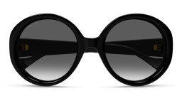 نظارات شمسية دائرية كبيرة من غوتشي بلون أسود - صورة المنتج 1