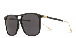 Shop GUCCI Logo Square Sunglasses in Black online.