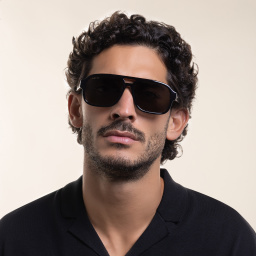 Shop GUCCI Aviator Sunglasses in Black online.