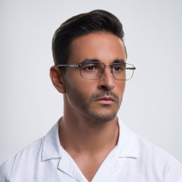 GUCCI Wide Rectangle Eyeglasses in Silver – Product Photo 6