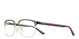 GUCCI Wide Rectangle Eyeglasses in Silver – Product Photo 2