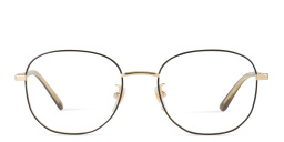 Shop GUCCI Round Eyeglasses in Black online.