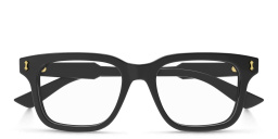 Shop GUCCI Square Eyeglasses in Black online.