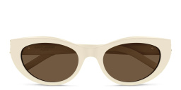 SAINT LAURENT Cat-Eye Sunglasses in Beige – Product Photo 1