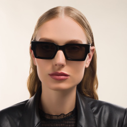 SAINT LAURENT Unisex Rectangle Sunglasses in Black – Product Photo 5