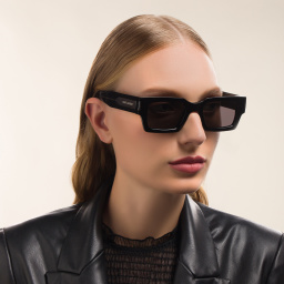 SAINT LAURENT Unisex Rectangle Sunglasses in Black – Product Photo 6