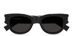 Shop SAINT LAURENT Cat-Eye Sunglasses in Black online.