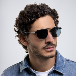 BOTTEGA VENETA Aviator Sunglasses in Gunmetal – Product Photo 6