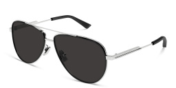 Shop BOTTEGA VENETA Aviator Sunglasses in Silver online.