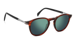 DAVID BECKHAM Round Sunglasses in Brown Horn – Product Photo 3