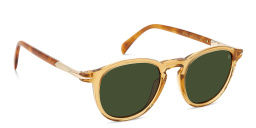 Shop DAVID BECKHAM Panthos Sunglasses in Yellow Havana Brown online.
