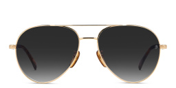 DAVID BECKHAM Pilot Sunglasses in Gold Brown Horn – Product Photo 1