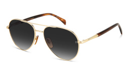 DAVID BECKHAM Pilot Sunglasses in Gold Brown Horn – Product Photo 2