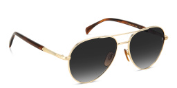 DAVID BECKHAM Pilot Sunglasses in Gold Brown Horn – Product Photo 3