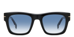 Shop DAVID BECKHAM Rectangle Sunglasses in Black online.