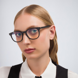 Shop SAINT LAURENT Round Eyeglasses in Black online.