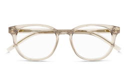 SAINT LAURENT Round Eyeglasses in Nude – Product Photo 1