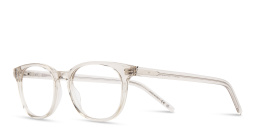 Shop SAINT LAURENT Round Eyeglasses in Beige online.