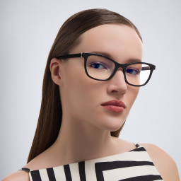 Shop SAINT LAURENT Cat-Eye Eyeglasses in Black online.