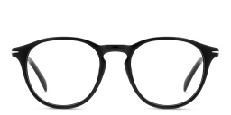 Shop DAVID BECKHAM Panthos Eyeglasses in Black Dark Ruthenium online.