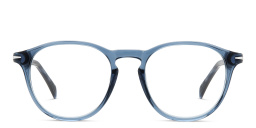 Shop DAVID BECKHAM Panthos Eyeglasses in Blue Stripes Blue online.