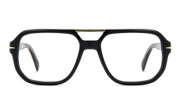 DAVID BECKHAM Rectangle Eyeglasses in Black Gold – Product Photo 1