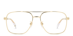 DAVID BECKHAM Square Eyeglasses in Gold Crystal – Product Photo 1