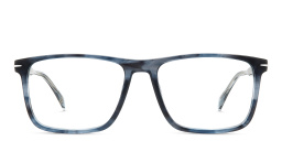 Shop DAVID BECKHAM Rectangle Eyeglasses in Striped Blue online.