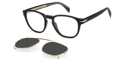 Shop DAVID BECKHAM Square Eyeglasses in Black online.