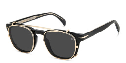 Shop DAVID BECKHAM Square Eyeglasses in Black online.