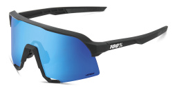 Shop 100 % S3 Half-Rim Irregular Sunglasses in Black online.