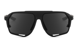 100 % Norvik Unisex Half-Rim Square Sunglasses in Black – Product Photo 1