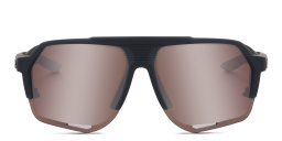 100 % Norvik Unisex Half-Rim Square Sunglasses in Black – Product Photo 1