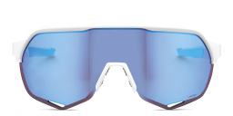 Shop 100 % S2 Unisex Half-Rim Rectangle Sunglasses in White online.