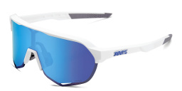 Shop 100 % S2 Unisex Half-Rim Rectangle Sunglasses in White online.