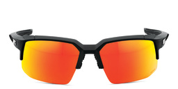 Shop 100 % Speedcoupe Unisex Half-Rim Square Sunglasses in Black online.