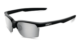 Shop 100 % Speedcoupe Unisex Half-Rim Square Sunglasses in Black online.