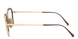PERSOL Unisex Irregular Eyeglasses in Gold – Product Photo 3