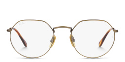 Ray-Ban Unisex Irregular Eyeglasses in Gold – Product Photo 1