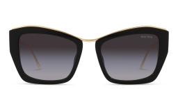 Shop MIU MIU Cat-Eye Sunglasses in Black online.