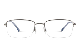 تسوق نظارات طبية مستطيلة بنصف إطار بشعار العلامة EYE'M بلون رصاصي أونلاين.