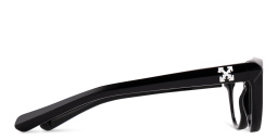Shop OFF WHITE Style 26 Unisex Cat-Eye Eyeglasses in Shiny Black online.