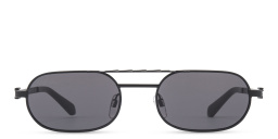 Shop OFF WHITE Unisex Rectangle Sunglasses in Black online.