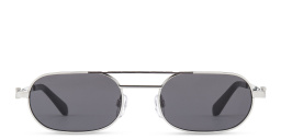 Shop OFF WHITE Unisex Rectangle Sunglasses in Silver online.