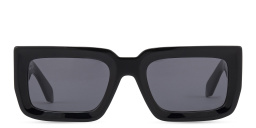 Shop OFF WHITE Boston Unisex Rectangle Sunglasses in Black online.