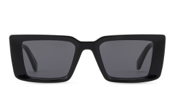 Shop OFF WHITE Unisex Rectangle Sunglasses in Black online.