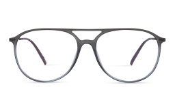 Shop Silhouette Wide Aviator Eyeglasses in Grey online.