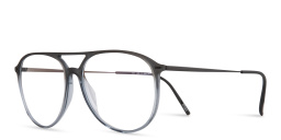 Shop Silhouette Wide Aviator Eyeglasses in Grey online.