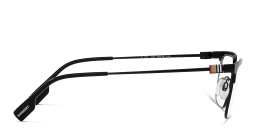 Shop BURBERRY Wide Rectangle Eyeglasses in Black online.